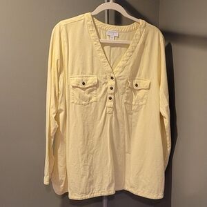 J. Jill Yellow Long Sleeve Button-up Shirt